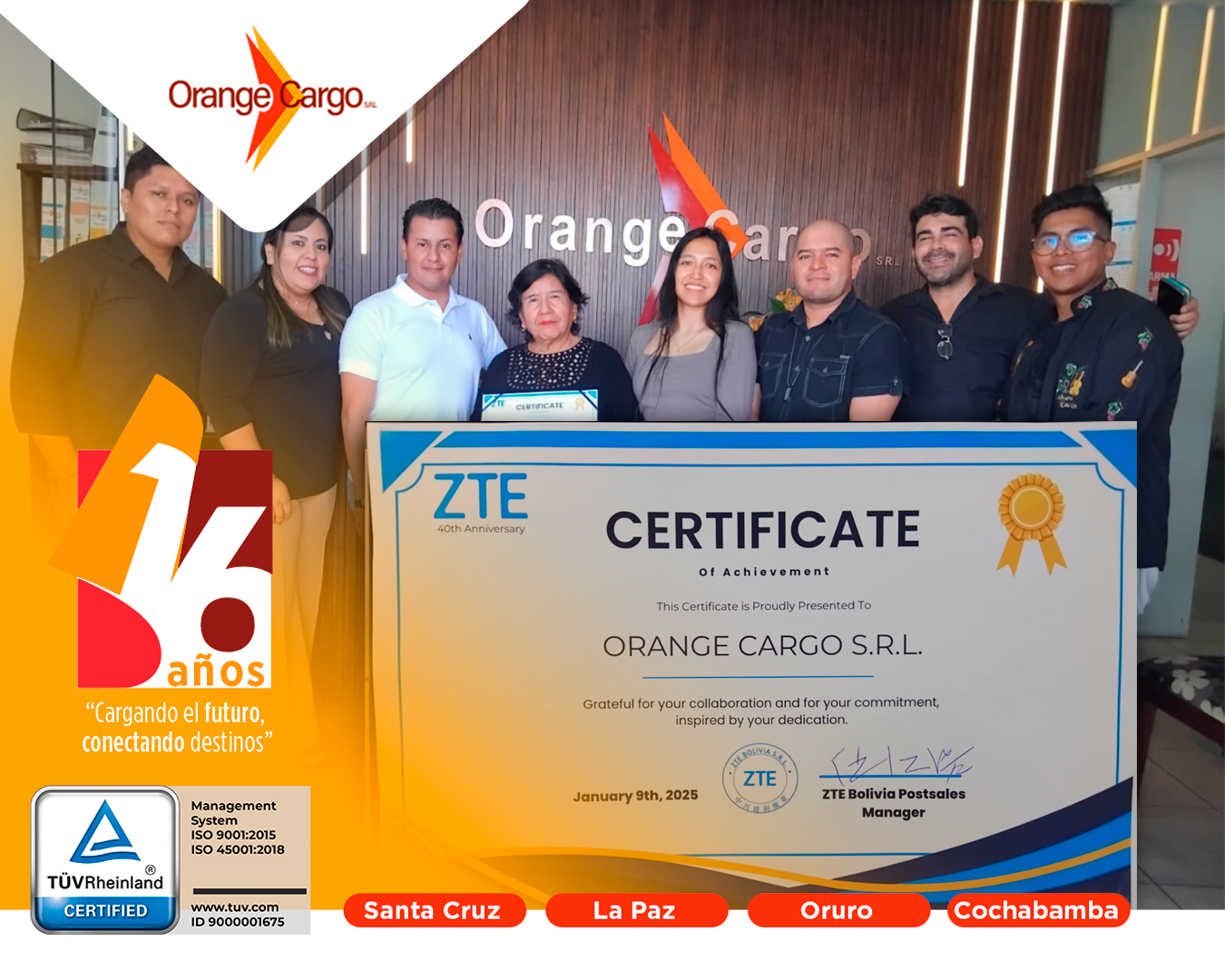 Certificación y gestión de calidad en Orange Cargo