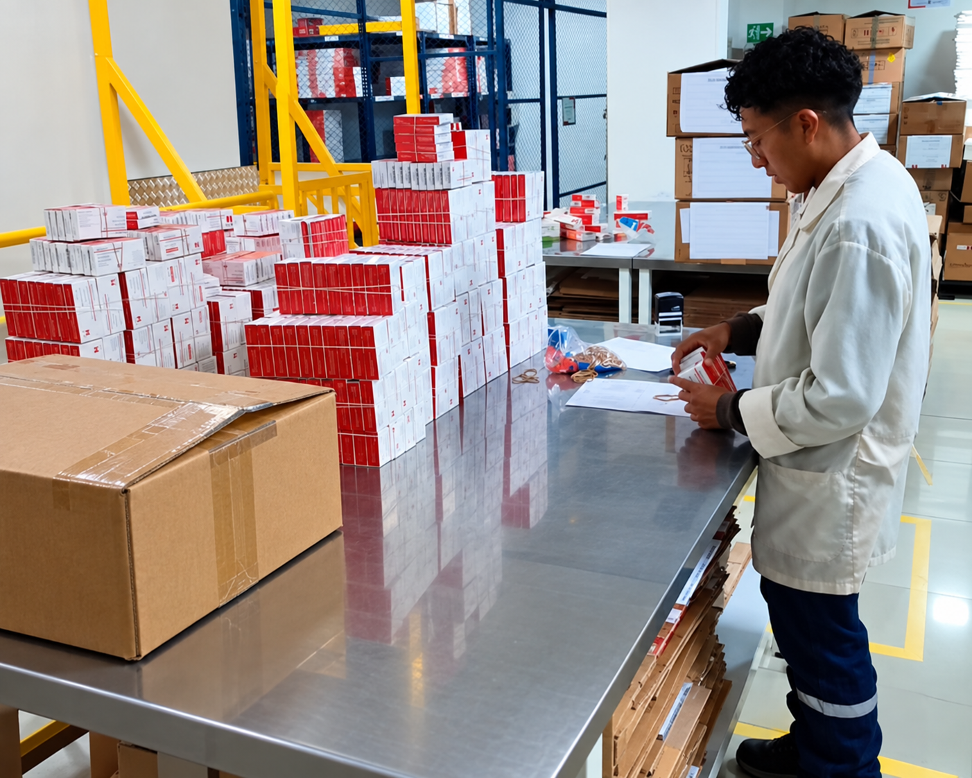 Personal logístico de Orange Cargo