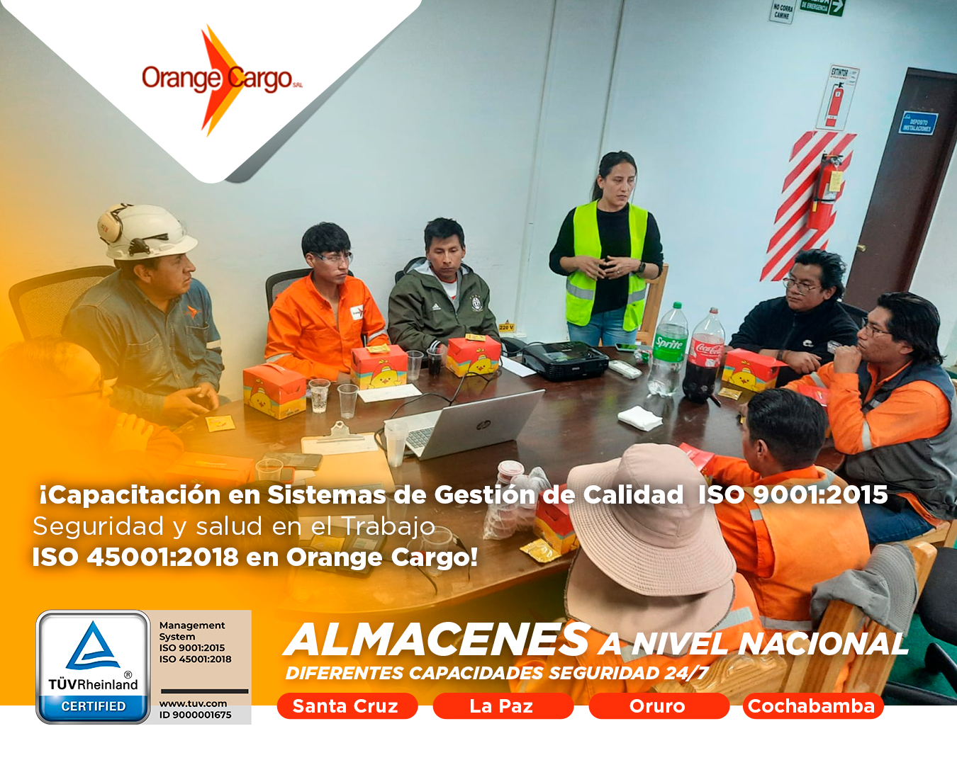 Capacitación del equipo de Orange Cargo